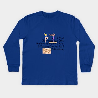 Gymnastics All in One Kids Long Sleeve T-Shirt